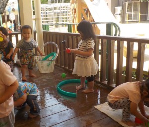 ぴゅーと水が出てきちゃった。