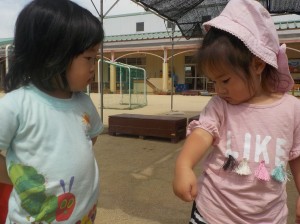 かまきりがくっついちゃった