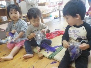 細かくちぎっています