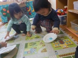 えい！じょうずにまわせたよ。