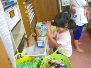 新しいロッカーで嬉しいな